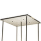 Meyda Lighting Spalding 34" 4-Light Bronze Metallic Pendant Light With Creme Carrara Idalight Shade