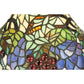 Meyda Lighting Spiral Grape 19" Mahogany Bronze Accent Table Lamp With Multi-Colored Shade Glass