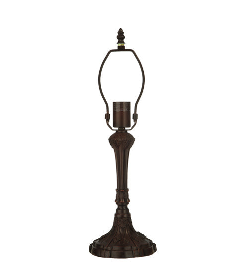 Meyda Lighting Spiral Grape 19" Mahogany Bronze Accent Table Lamp With Multi-Colored Shade Glass