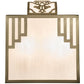 Meyda Lighting Spire 12" 2-Light Natural Brass Wall Sconce With White Art Shade Glass