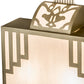 Meyda Lighting Spire 12" 2-Light Natural Brass Wall Sconce With White Art Shade Glass
