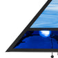 Meyda Lighting Split Mission 24" 2-Light Mahogany Bronze Table Lamps With Blue Shade Glass