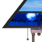 Meyda Lighting Split Mission 28" 2-Light Mahogany Bronze Table Lamp With Blue Shade Glass