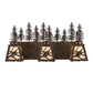 Meyda Lighting Spruce Pine 28" 3-Light Dark Burnished Antique Copper Vanity Light With Creme Carrare Idalight Shade Glass