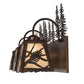 Meyda Lighting Spruce Pine 28" 3-Light Dark Burnished Antique Copper Vanity Light With Creme Carrare Idalight Shade Glass