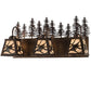 Meyda Lighting Spruce Pine 28" 3-Light Dark Burnished Antique Copper Vanity Light With Creme Carrare Idalight Shade Glass
