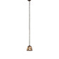 Meyda Lighting Spruce Pine 6"Sq Distressed Rust Mini Pendant Light With Silver Mica Shade Glass