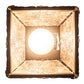 Meyda Lighting Spruce Pine 6"Sq Distressed Rust Mini Pendant Light With Silver Mica Shade Glass
