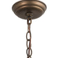 Meyda Lighting Spruce Pine 9" Antique Copper Mini Pendant Light With Silver Mica Shade Glass