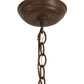 Meyda Lighting Spruce Pine 9" Cafe Noir Mini Pendant Light With Silver Mica Shade Glass
