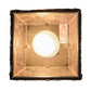 Meyda Lighting Spruce Pine 9" Timeless Bronze Mini Pendant Light With Silver Mica Shade Glass