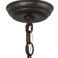 Meyda Lighting Spruce Pine 9" Timeless Bronze Mini Pendant Light With Silver Mica Shade Glass