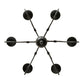 Meyda Lighting Squire 28" 6-Light Blackwash Chandelier With Ivory Faux Candlelight