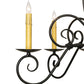 Meyda Lighting Squire 28" 6-Light Blackwash Chandelier With Ivory Faux Candlelight