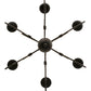 Meyda Lighting Squire 28" 6-Light Coffee Bean Chandelier With Ivory Faux Candlelight