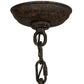 Meyda Lighting Squire 28" 6-Light Coffee Bean Chandelier With Ivory Faux Candlelight