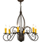 Meyda Lighting Squire 28" 6-Light Coffee Bean Chandelier With Ivory Faux Candlelight
