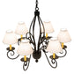 Meyda Lighting Squire 32" 6-Light Blackwash Chandelier With White Shade