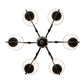 Meyda Lighting Squire 32" 6-Light Blackwash Chandelier With White Shade