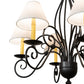 Meyda Lighting Squire 32" 6-Light Blackwash Chandelier With White Shade