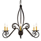 Meyda Lighting Squire 36" 6-Light Cajun Spice Chandelier With Amber Faux Candlelight