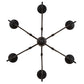 Meyda Lighting Squire 36" 6-Light Cajun Spice Chandelier With Amber Faux Candlelight