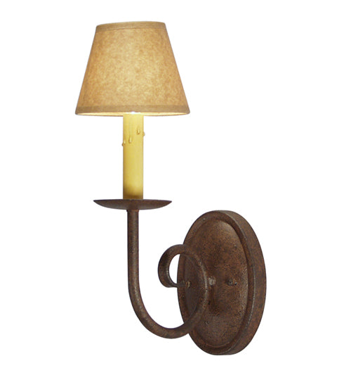 Meyda Lighting Squire 5" Cajun Spice Wall Sconce With Parchment Shade