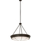Meyda Lighting St. James 48" 8-Light Bronze Pendant Light With White Statuario Idalight Shade