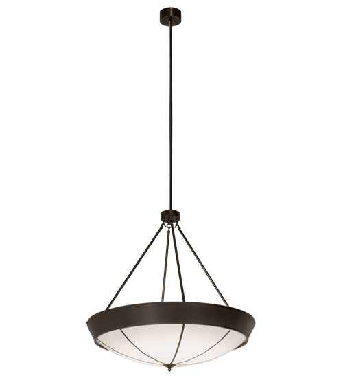 Meyda Lighting St. James 48" 8-Light Bronze Pendant Light With White Statuario Idalight Shade