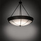 Meyda Lighting St. James 48" 8-Light Bronze Pendant Light With White Statuario Idalight Shade
