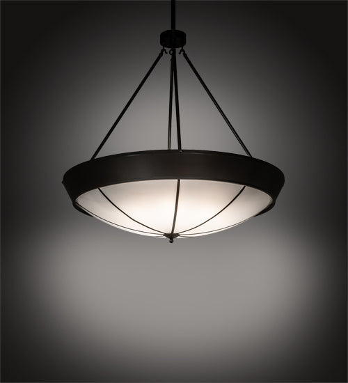 Meyda Lighting St. James 48" 8-Light Bronze Pendant Light With White Statuario Idalight Shade