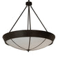 Meyda Lighting St. James 48" 8-Light Bronze Pendant Light With White Statuario Idalight Shade