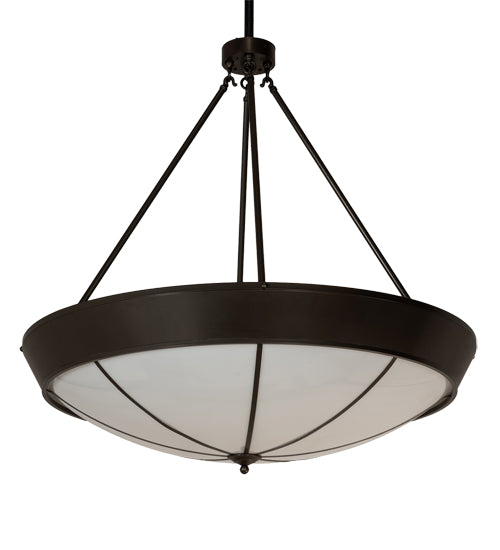 Meyda Lighting St. James 48" 8-Light Bronze Pendant Light With White Statuario Idalight Shade