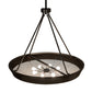 Meyda Lighting St. James 48" 8-Light Bronze Pendant Light With White Statuario Idalight Shade