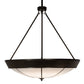 Meyda Lighting St. James 48" 8-Light Bronze Pendant Light With White Statuario Idalight Shade