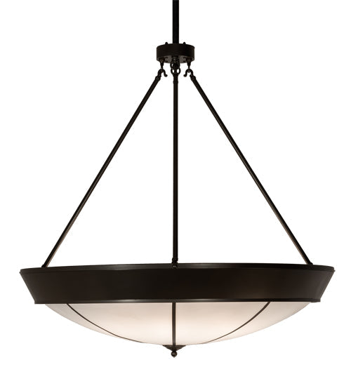 Meyda Lighting St. James 48" 8-Light Bronze Pendant Light With White Statuario Idalight Shade