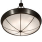 Meyda Lighting St. James 48" 8-Light Bronze Pendant Light With White Statuario Idalight Shade