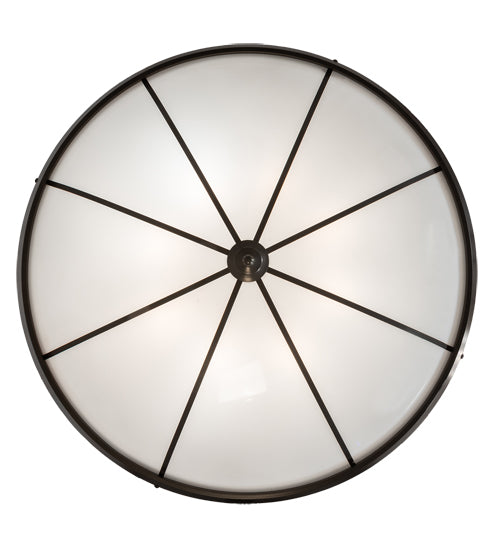 Meyda Lighting St. James 48" 8-Light Bronze Pendant Light With White Statuario Idalight Shade