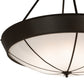 Meyda Lighting St. James 48" 8-Light Bronze Pendant Light With White Statuario Idalight Shade