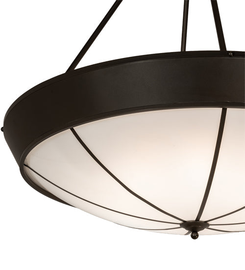 Meyda Lighting St. James 48" 8-Light Bronze Pendant Light With White Statuario Idalight Shade
