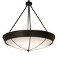 Meyda Lighting St. James 48" 8-Light Bronze Pendant Light With White Statuario Idalight Shade