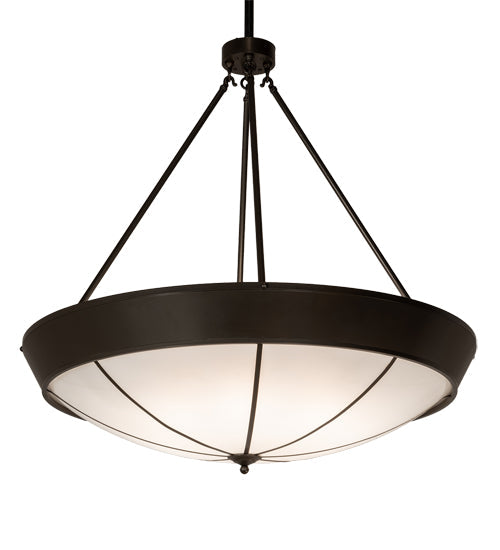Meyda Lighting St. James 48" 8-Light Bronze Pendant Light With White Statuario Idalight Shade