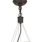 Meyda Lighting St. Lawrence 31" 6-Light LED Oil Rubbed Bronze Chandelier With Sandstorm Linen Shade