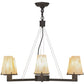 Meyda Lighting St. Lawrence 31" 6-Light LED Oil Rubbed Bronze Chandelier With Sandstorm Linen Shade