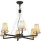 Meyda Lighting St. Lawrence 31" 6-Light LED Oil Rubbed Bronze Chandelier With Sandstorm Linen Shade