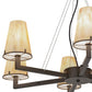 Meyda Lighting St. Lawrence 31" 6-Light LED Oil Rubbed Bronze Chandelier With Sandstorm Linen Shade