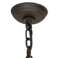 Meyda Lighting St. Lawrence 36" 9-Light 2-Tier Oil Rubbed Bronze Chandelier With Beige Sandstorm Linen Shade