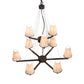 Meyda Lighting St. Lawrence 36" 9-Light 2-Tier Oil Rubbed Bronze Chandelier With Beige Sandstorm Linen Shade