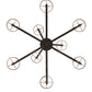 Meyda Lighting St. Lawrence 36" 9-Light 2-Tier Oil Rubbed Bronze Chandelier With Beige Sandstorm Linen Shade