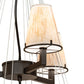 Meyda Lighting St. Lawrence 36" 9-Light 2-Tier Oil Rubbed Bronze Chandelier With Beige Sandstorm Linen Shade